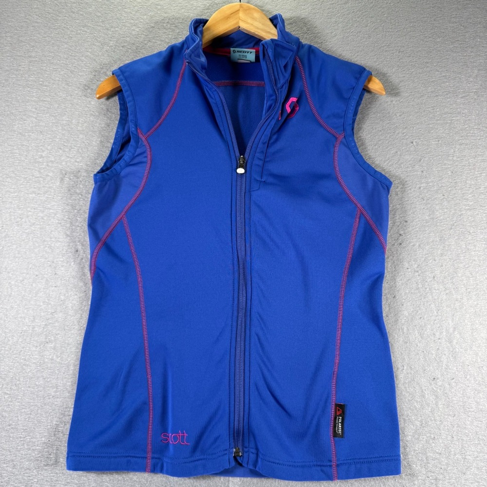 Scott Eleven11 Vest Womens 4-6 Blue Fleece Polartec Power Stretch Sleeveless
